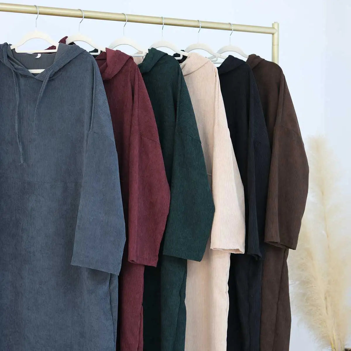 فستان عباية مخملي شتوي خريفي