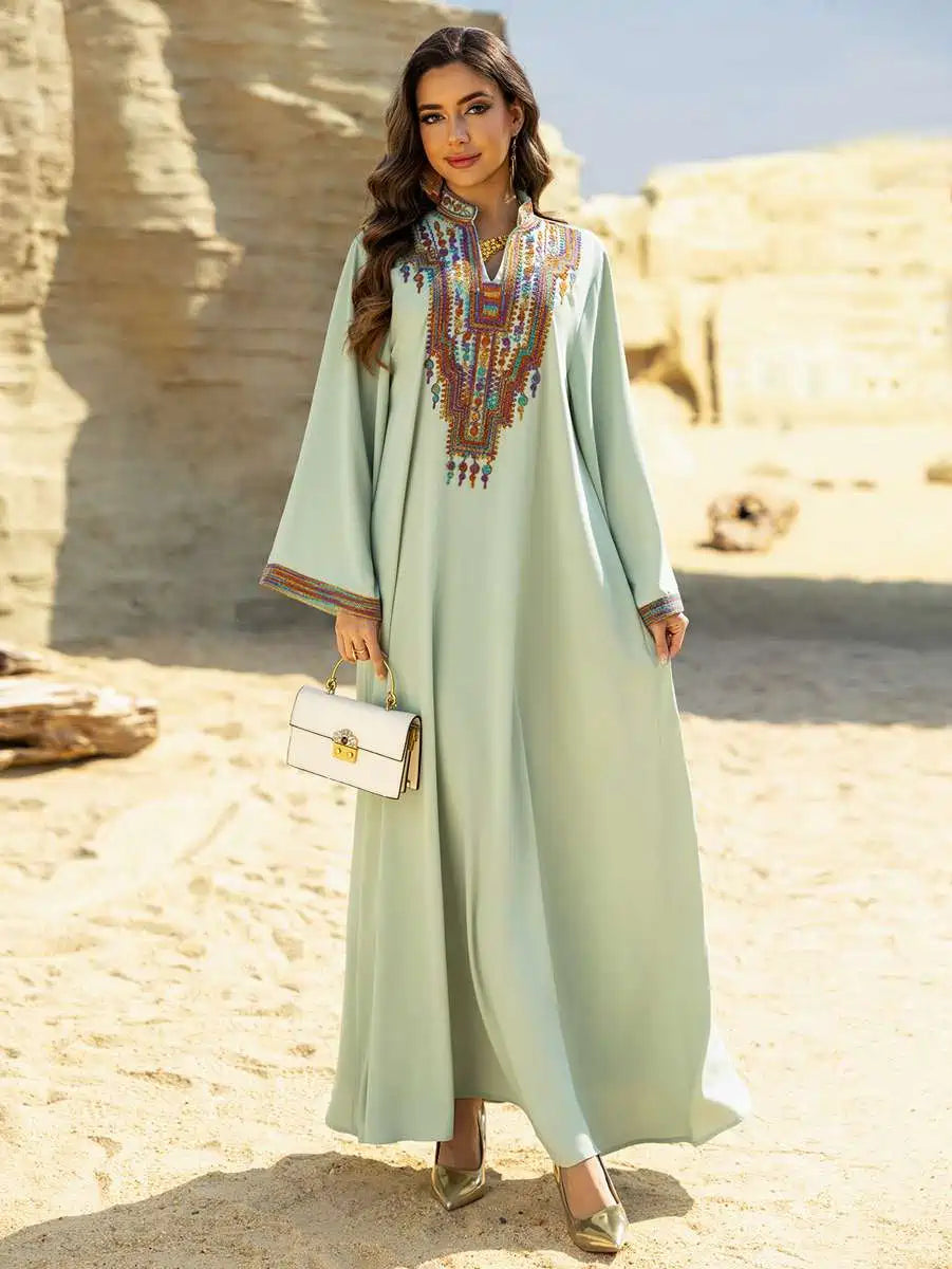 فستان العيد قفطان مطرز بحبل #25459