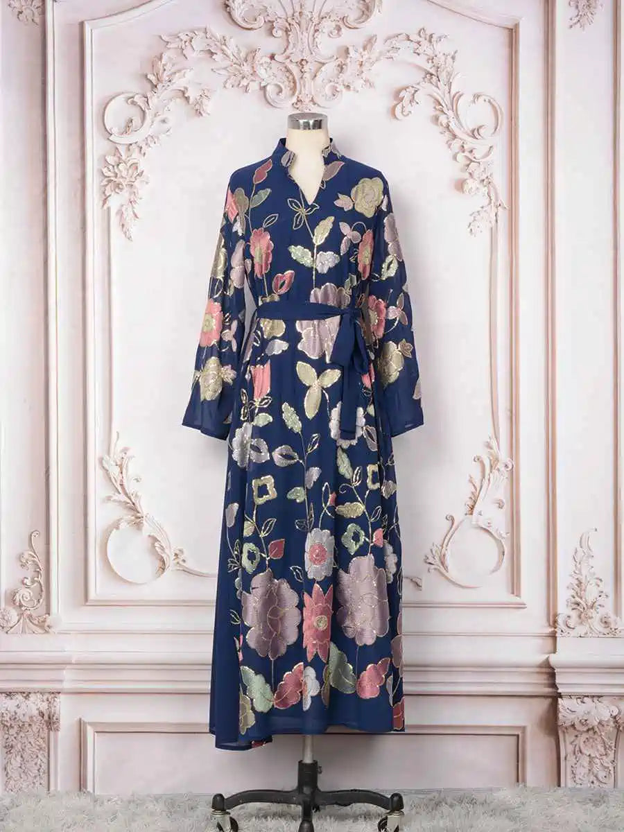 Embroidery Sequins Eid Caftan Kaftan Dress #25MT216