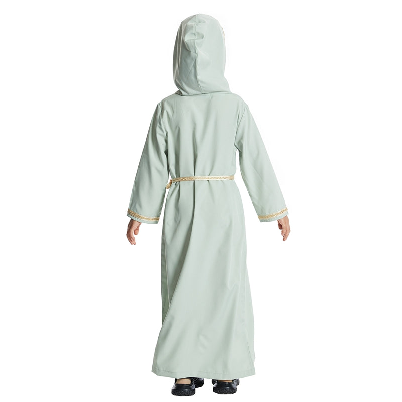 Middle East Arab Girl Hooded Abaya Dress