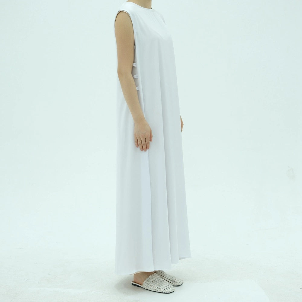Back Strap Muslim Women Satin Underdress Sleeveless Inner Slip Under Dress #25996