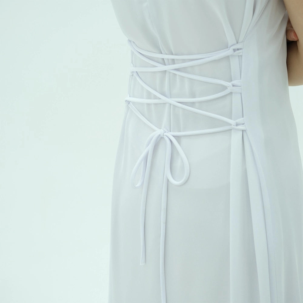 Back Strap Muslim Women Satin Underdress Sleeveless Inner Slip Under Dress #25996