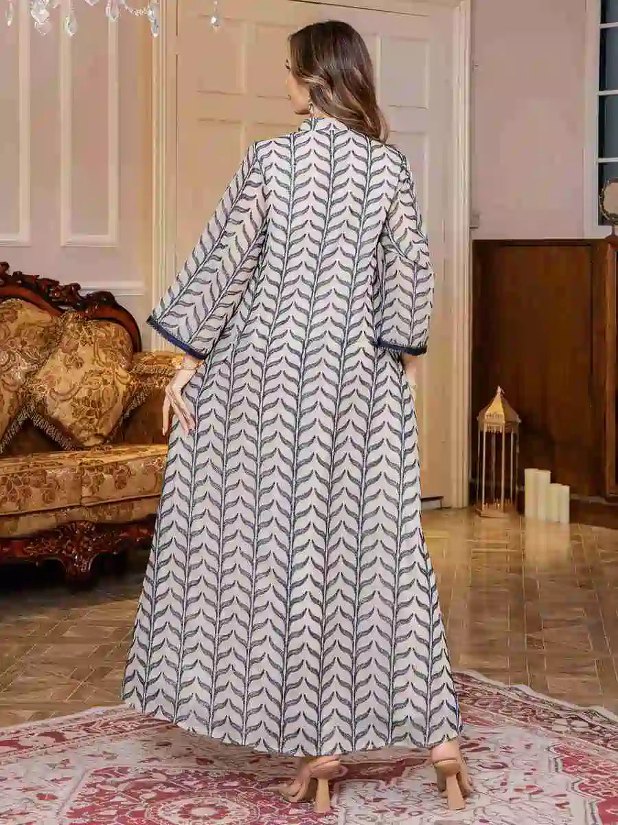 Eid Arab Middle East Embroidery Caftan Kaftan Dress #25S166