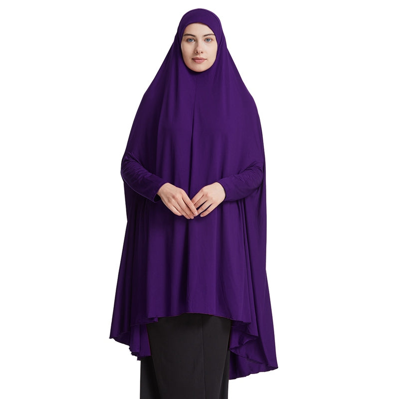 10 Color Options Muslim Women Sleeved Jilbab