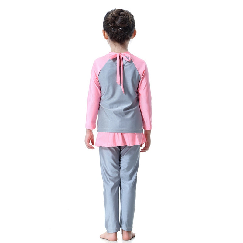 3 Pieces Set Girl Burkinis Muslim Child Swimwear Swimsuit