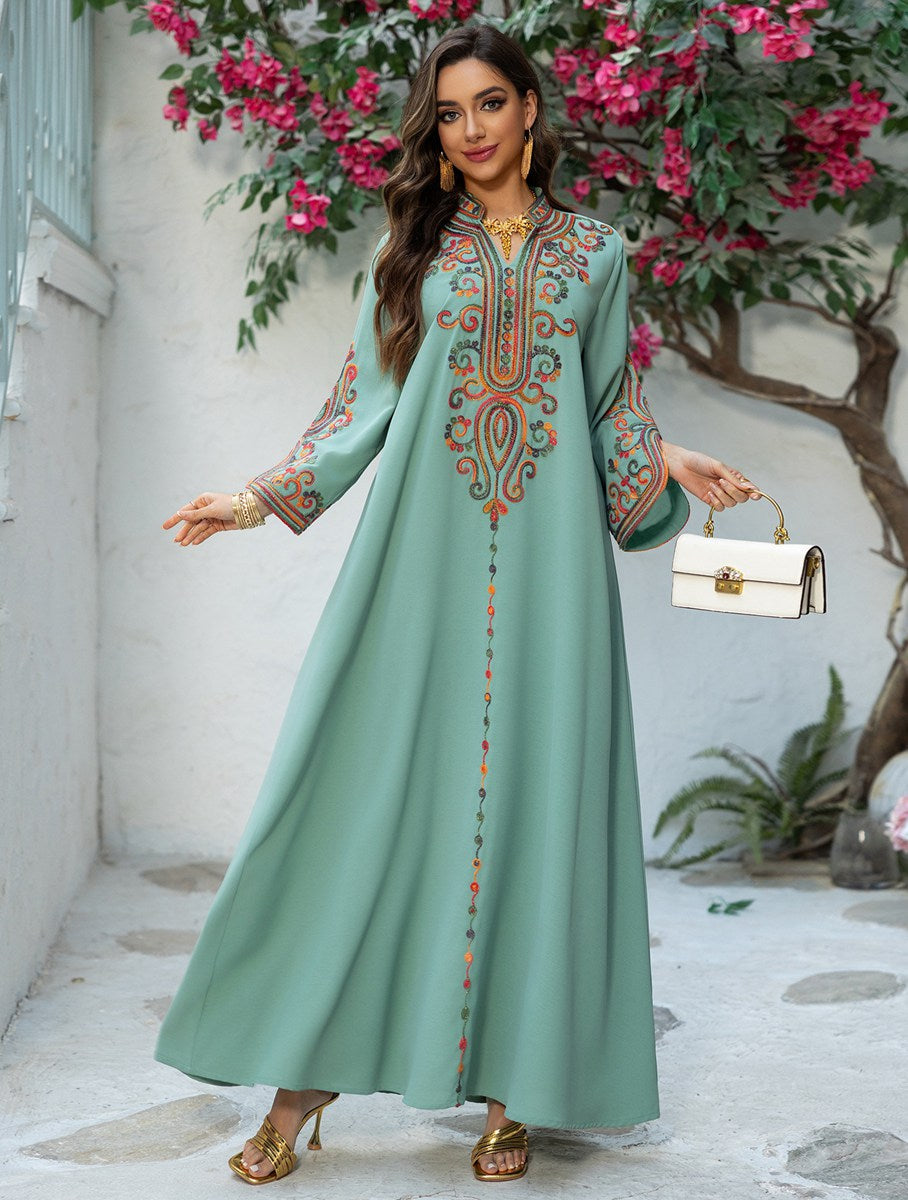 فستان عيد مطرز بالحبال، قفطان مخاوار، رقم 25417