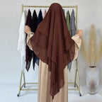 3 Layer Chiffon 11 Color Options Long Khimar For Muslim Women Nikah And Prayer