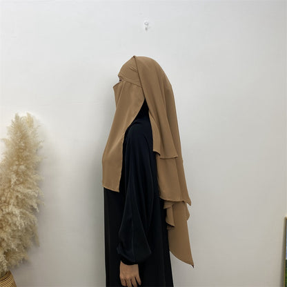 14 Color Options Nida Khimar Niqab Set For Muslim Women Face Veil