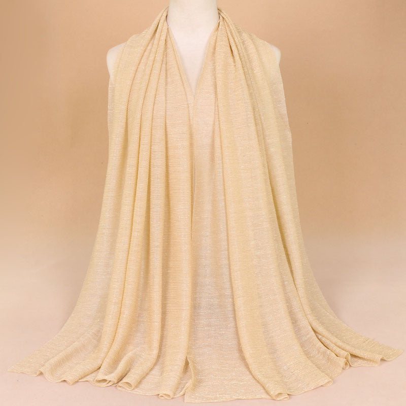 Muslim Women Gold Thread Hijab Scarf #26YW71