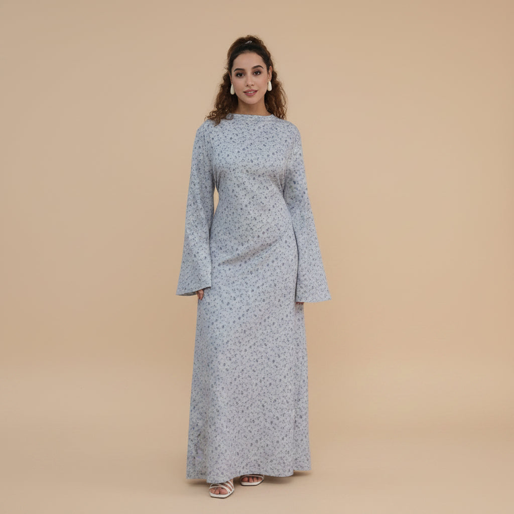 Muslim Women Printed Abaya Dress #261324