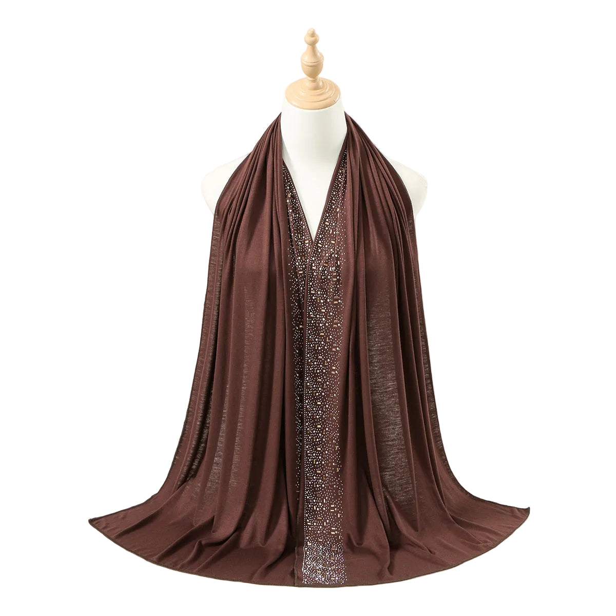 Muslim Women Hotfix Rhinestones Hijab Scarf #26YW425