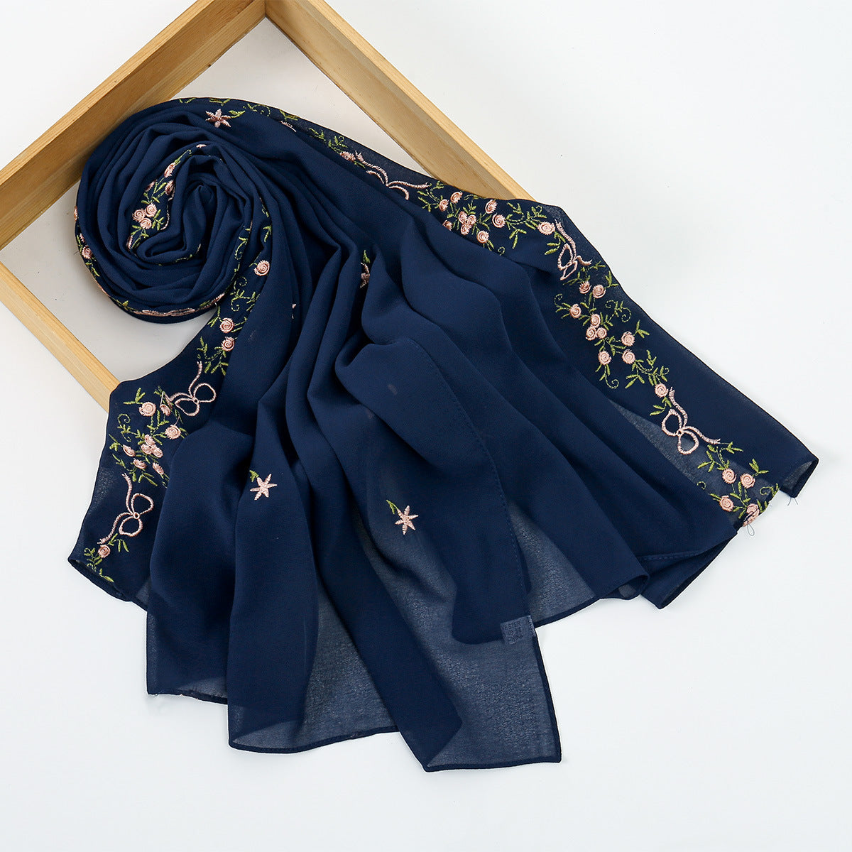 Muslim Women Embroidery Hijab Scarf #26VE122