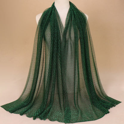 Muslim Women Gold Thread Hijab Scarf #26YW71
