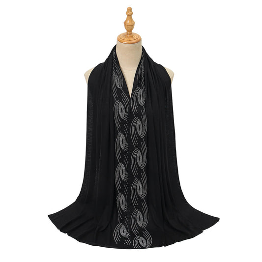 Muslim Women Hotfix Rhinestones Hijab Scarf #26YW577