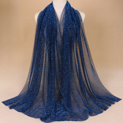 Muslim Women Gold Thread Hijab Scarf #26YW71