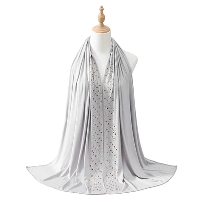 Muslim Women Hotfix Rhinestones Hijab Scarf #26YW425