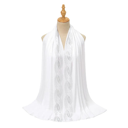 Muslim Women Hotfix Rhinestones Hijab Scarf #26YW577