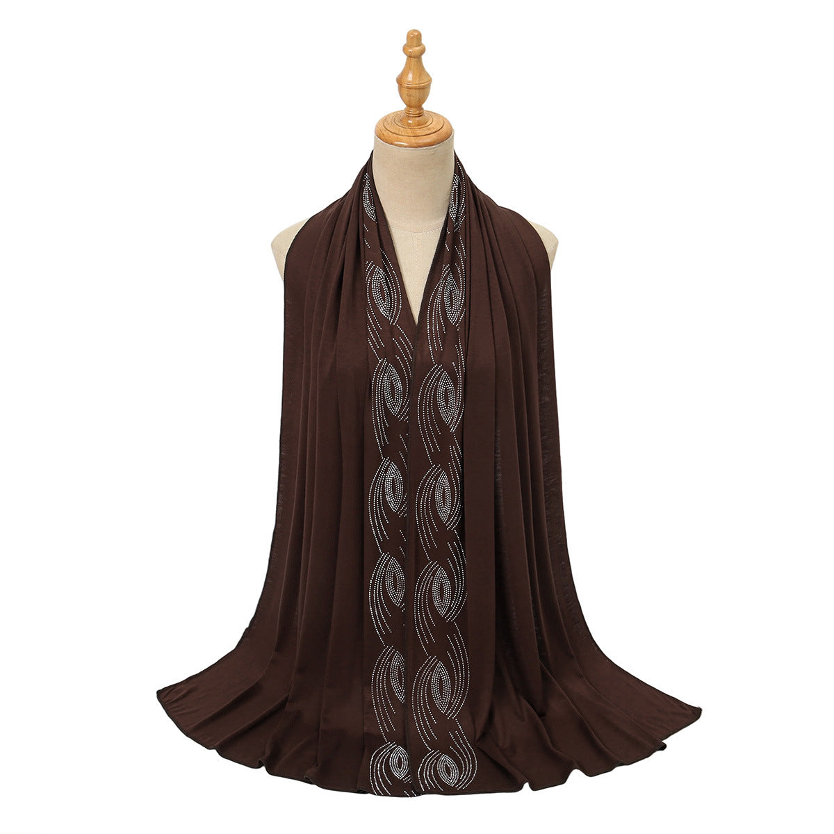 Muslim Women Hotfix Rhinestones Hijab Scarf #26YW577
