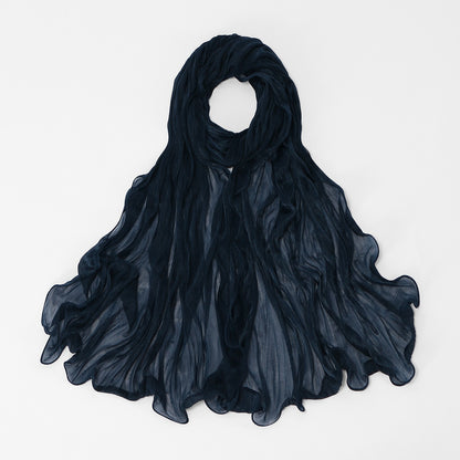 Muslim Women Shiny Pleated Hijab Scarf #26YW555