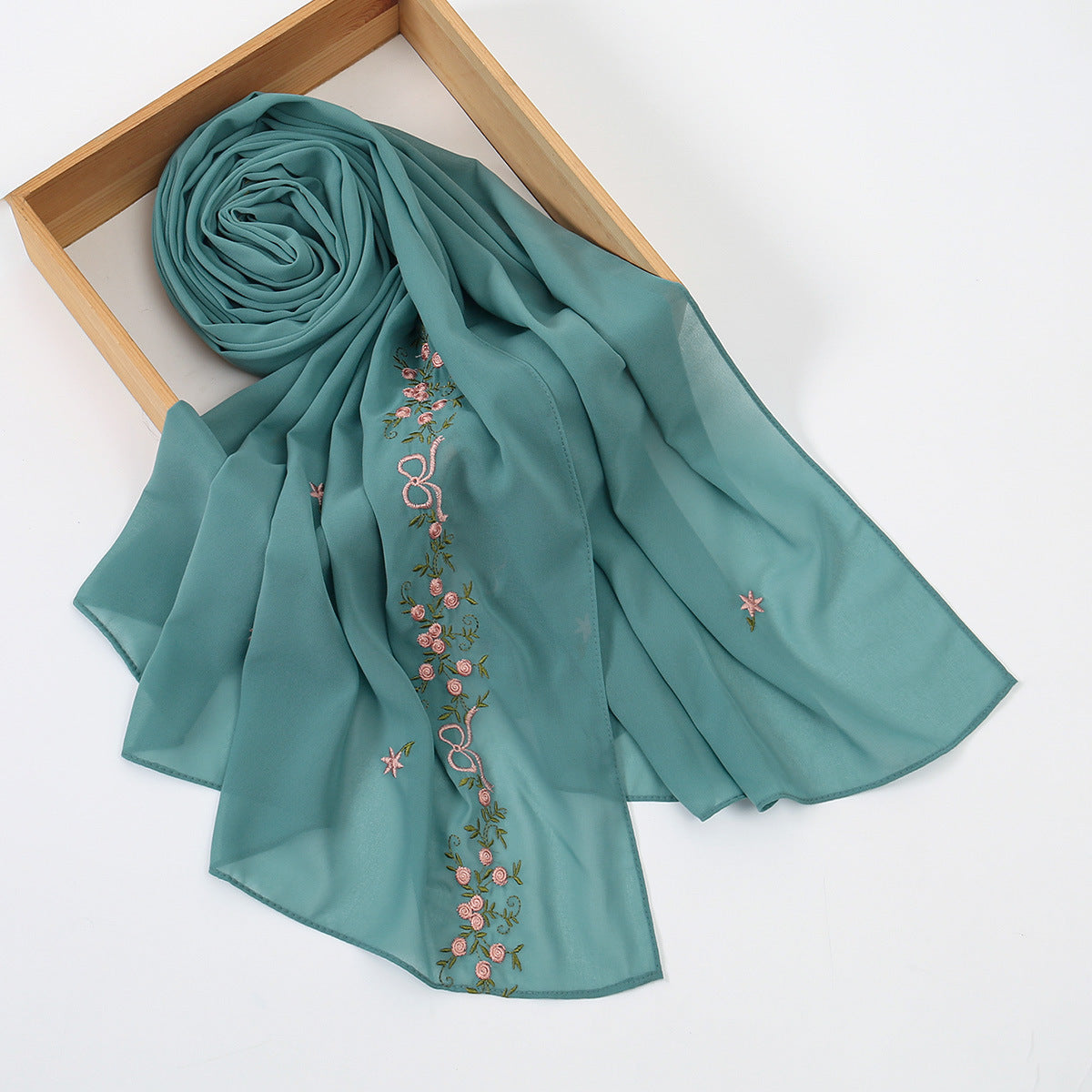 Muslim Women Embroidery Hijab Scarf #26VE122
