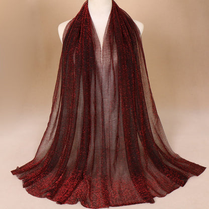 Muslim Women Gold Thread Hijab Scarf #26YW71