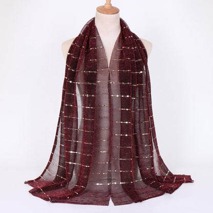 Muslim Women Sequins Hijab Scarf #26VS064