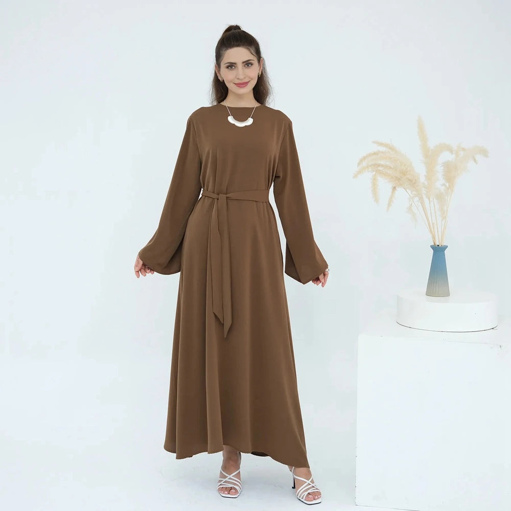 فستان عباية نيدا سادة بـ 13 لونًا #251046