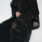 Embroidery 2 Pieces Open Abaya Dress Set With Inner Abaya Dress #251075