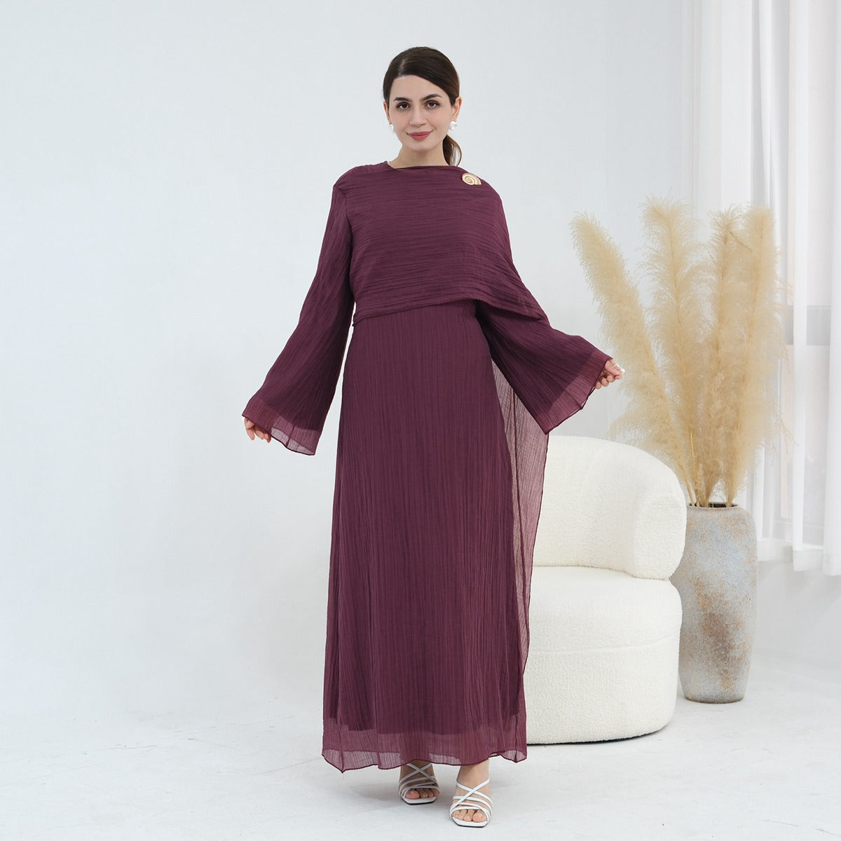 Double Layer Abaya Dress #251088