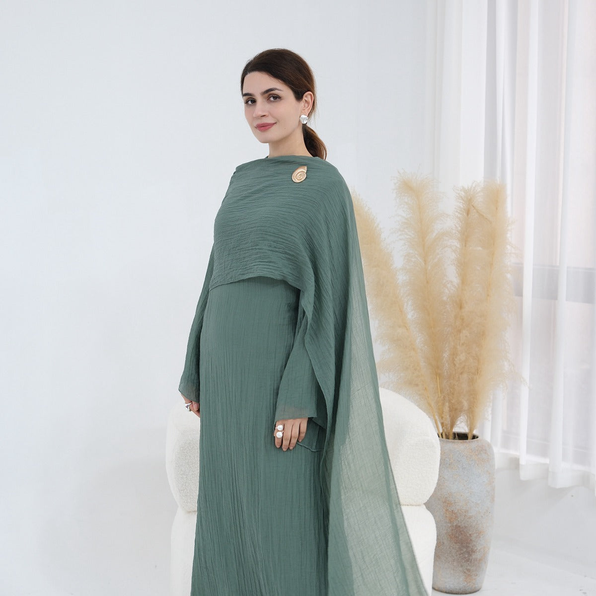 Double Layer Abaya Dress #251088