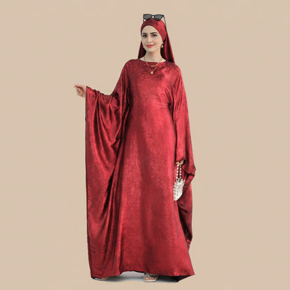 Bronzing Gleam Butterfly Batwing Farasha Abaya Dress #26778