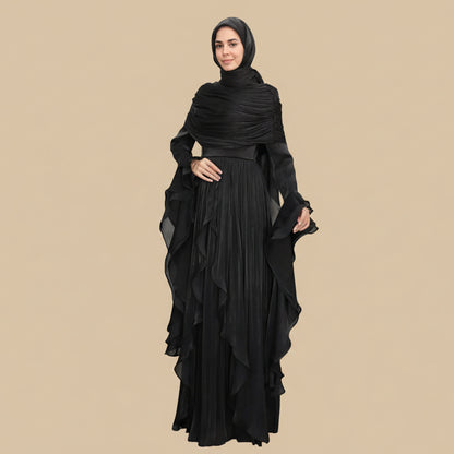 Muslim Women Abaya Dress With Cape #261169