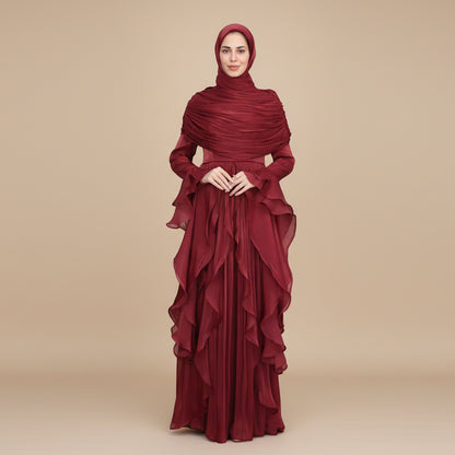 Muslim Women Abaya Dress With Cape #261169