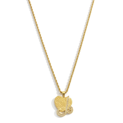 Heart Islamic Muslim Arabic Calligraphy Pendant Necklace Jewelry
