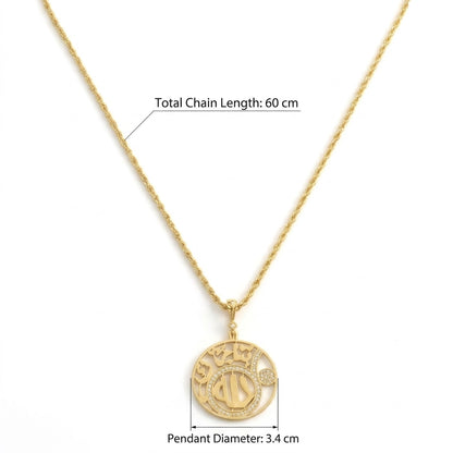 Islamic Muslim Gold Allah Arabic Necklace Jewelry