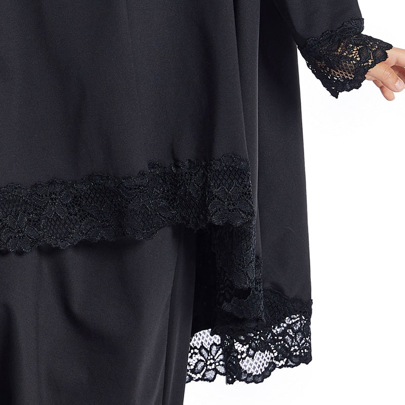 Arab Girl Jilbab Suit Prayer Dress 2 Pieces Set With Tops Robe Jilbab And Skirt
