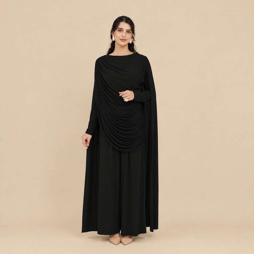 Muslim Women 2 Pieces Tops And Pants Suit Set Abaya Dress #261370