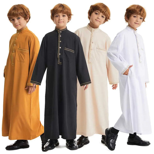 ثوب عربي للأولاد من الشرق الأوسط مع جيب