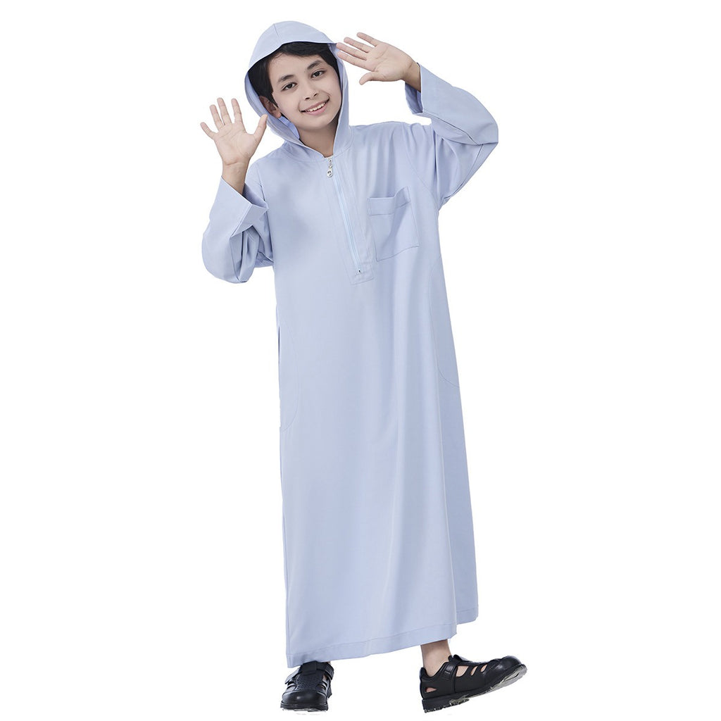 ثوب جلابية بغطاء رأس للأولاد المسلمين العرب #26T891