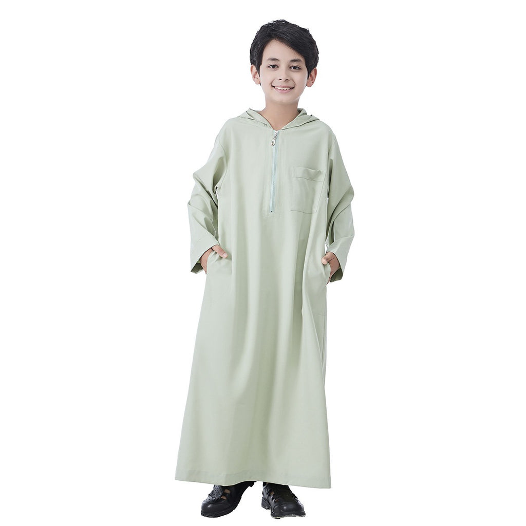 ثوب جلابية بغطاء رأس للأولاد المسلمين العرب #26T891