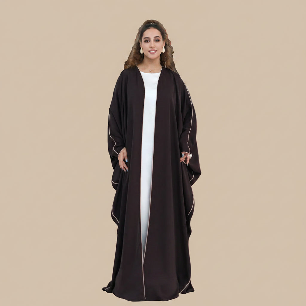 Muslim Women Nida Cardigan Open Abaya Dress - Modest Fashion - #261193