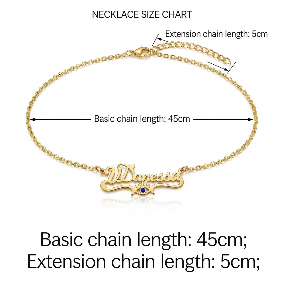 Personalized Name Necklace with Birthstone #5ZX