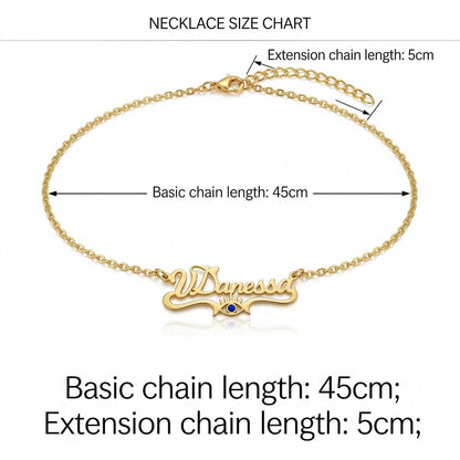 Personalized Name Necklace with Birthstone #5ZX