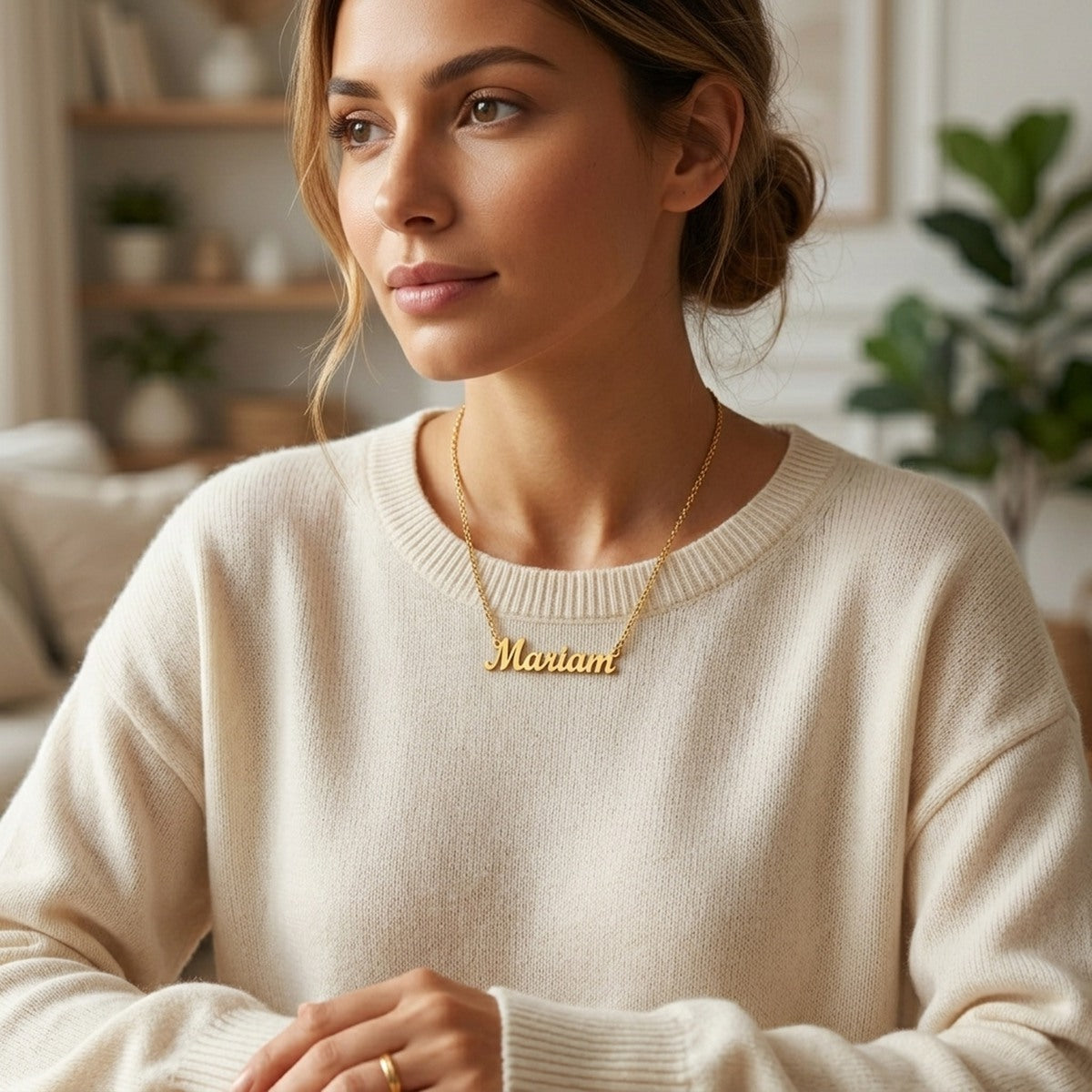 قلادة اسم شخصية - عربي وإنجليزي #Q2