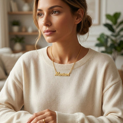 قلادة اسم شخصية - عربي وإنجليزي #Q2