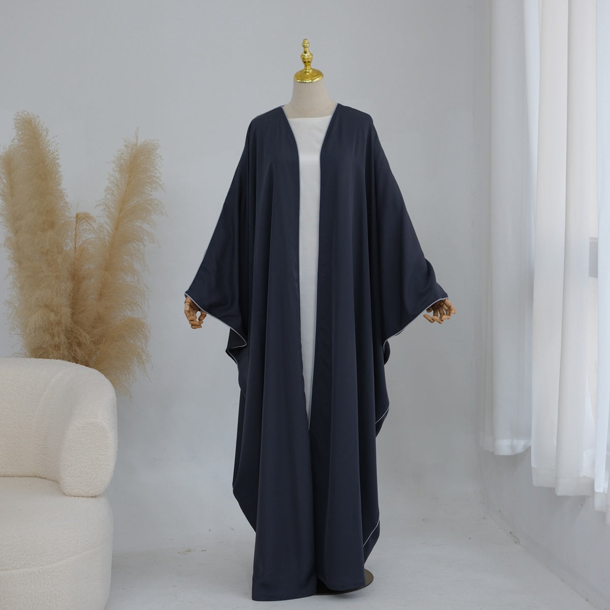 Muslim Women Nida Cardigan Open Abaya Dress - Modest Fashion - #261193