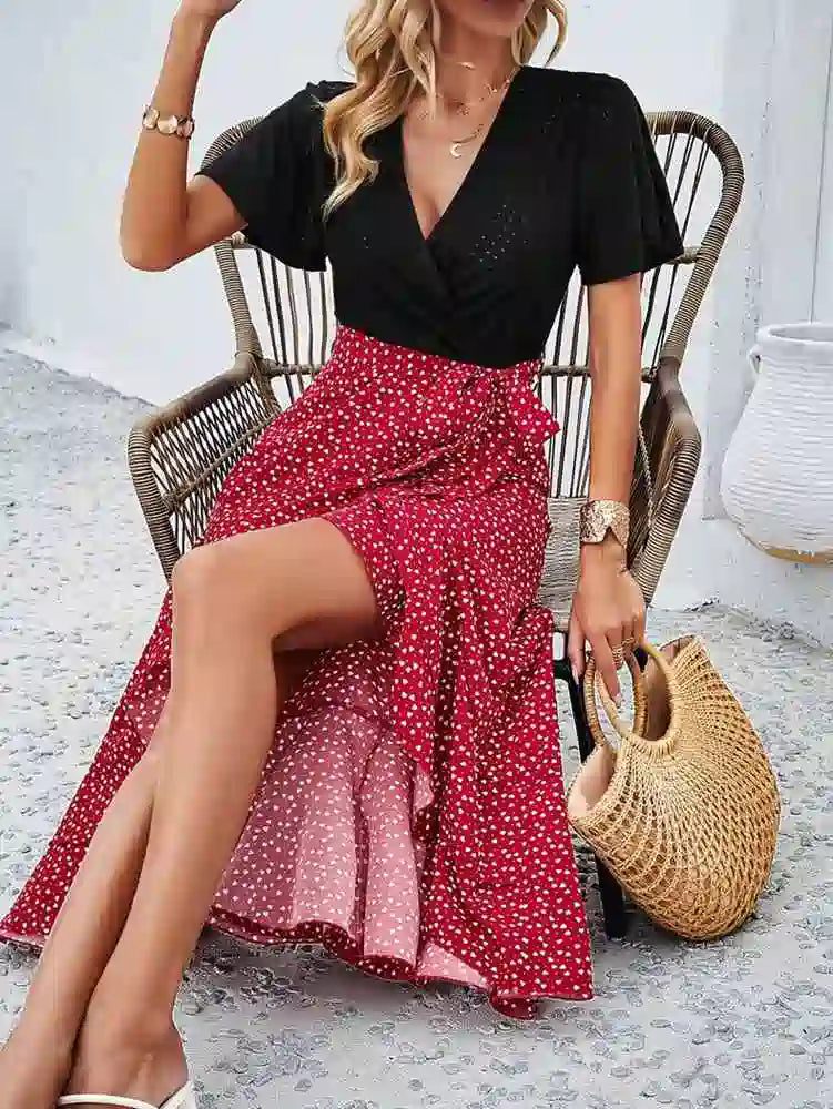 Maroon, Green, Apricot