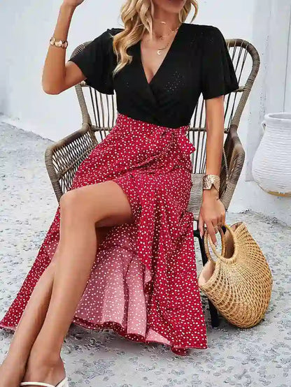 Maroon, Green, Apricot