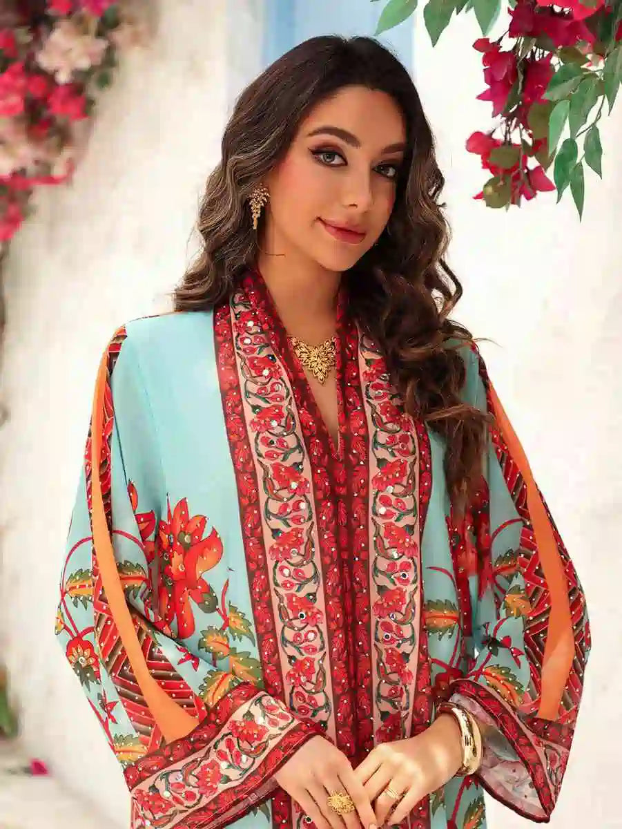 Hotfix Rhinestones Mukhawar Eid Dress Caftan Kaftan Dress Jalabiya #25476
