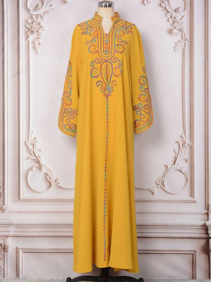 Rope Embroidery Eid Caftan Kaftan Dress #25MT228
